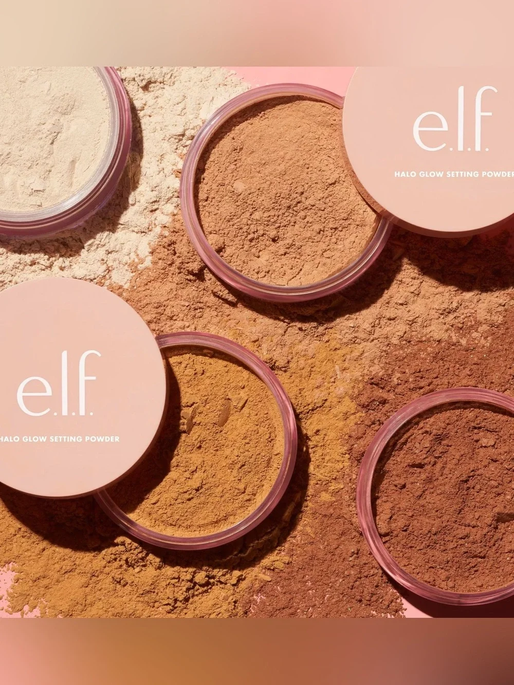 e.l.f. Halo Glow Setting Powder - Light Pink, NEW